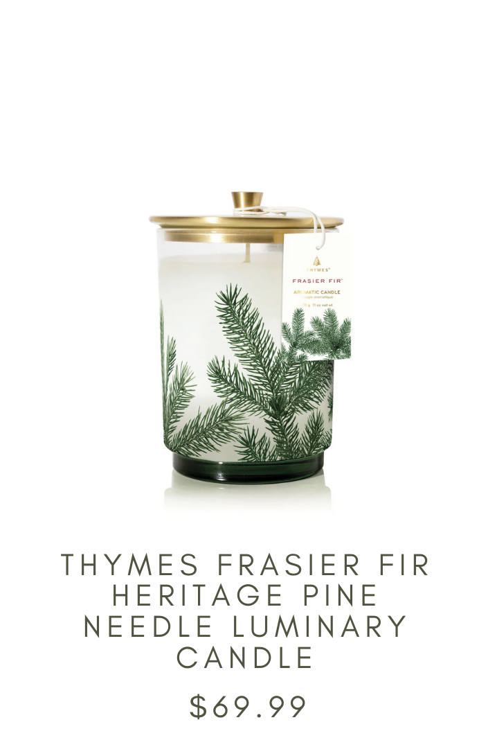 Thymes Frasier Fir Heritage Pine Needle Luminary Candle - Medium