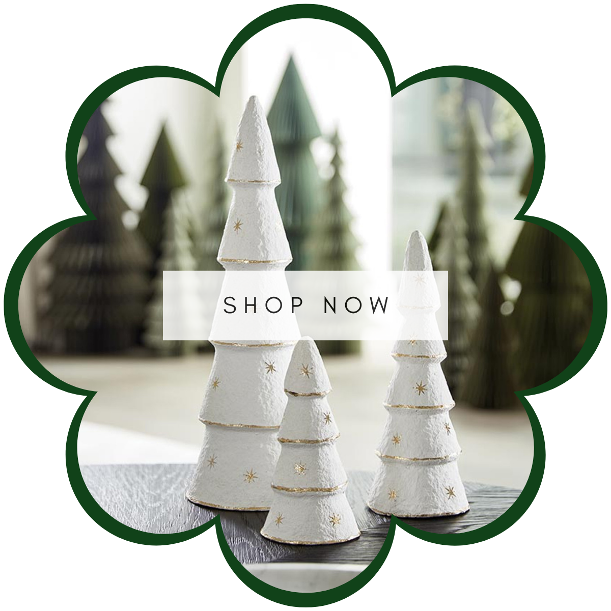 White Papier mache Tree