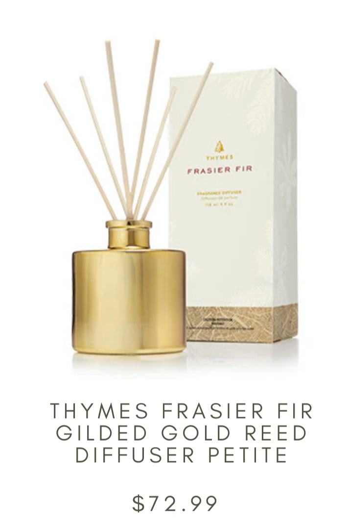 Thymes Frasier Fir Gilded Gold Reed Diffuser Petite