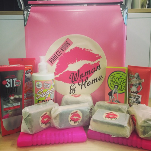 Soap and Glory products with bespoke ice creams made by Ruby Violet