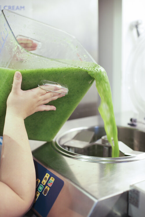 Vegan mint and cucumber sorbet for Coco and Eve collaboration